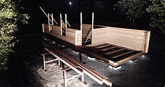 Дом деревянный из профилированного бруса 3х8 м, 3х3 м - открытая зона, 3х 5 м закрытая 26