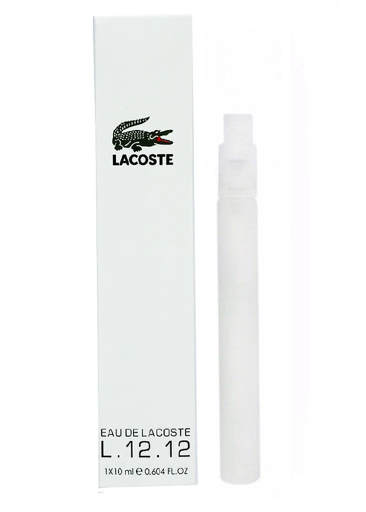 Чоловічий міні-парфуми спрей Eau De Lacoste L. 12.12 Blanc - 10 мл