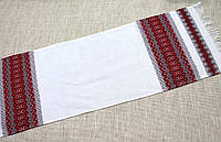 Свадебный тканый рушник под хлеб с вышивкой (1,1 м. * 0,35 м.)