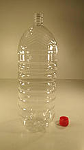 Пластикова пляшка ПЕТ 3,0 л, прозора з кришкою (50 шт)