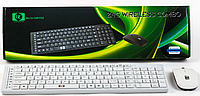 Бездротова клавіатура + миша Dellta Computer DC-419 Білий