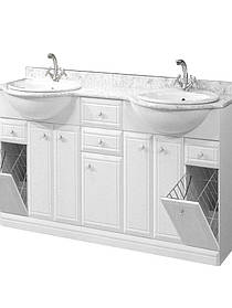 Тумба підлогова Мойдодир Класик 177 з мармуровою стільницею