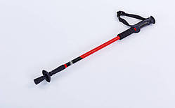 Палка для скандинавської ходьби трекінговий TY-5526 SKY ROAD RAICO 135 см, червоний (1 шт.) (SHiz00540)