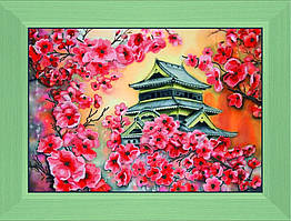 Вишивка бісером Цвітіння сакури (Міський пейзаж)