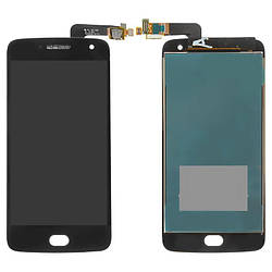 Дисплей для Motorola Moto G5 Plus XT1684, XT1685, XT1687, модуль в зборі (екран і сенсор), оригінал Чорний