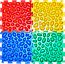 Масажний килимок з ефектом морської гальки Пазли 4 елемента, фото 2