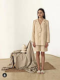 Літній легкий жіночий костюм із льону, піджак і штани або шорти на вибір. Колір і розмір в асортименті 40-72+, фото 4