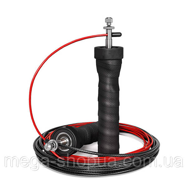 Скакалка швидкісна регульована на підшипниках для дорослих та дітей, фітнесу, кросфіту, схуднення, спорту V3, фото 1