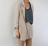 Піджак жіночий із льону кежуал вільного крою, колір на вибір. Розмір 42-74+, колір на вибір, фото 2