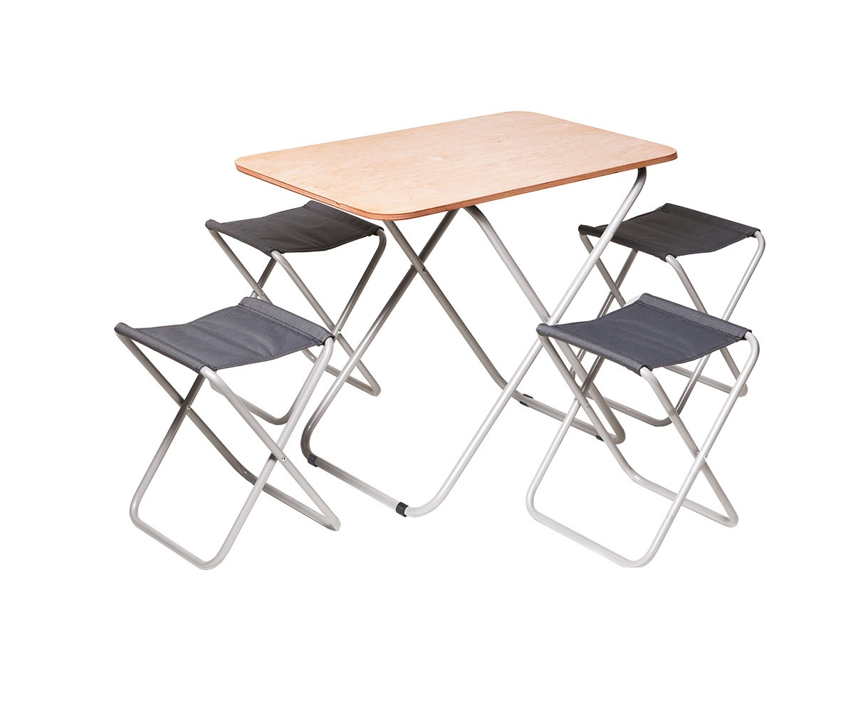 Комплект туристичних розкладних меблів "Пікнік" Набір стіл розкладний і 4 стільчики., фото 1