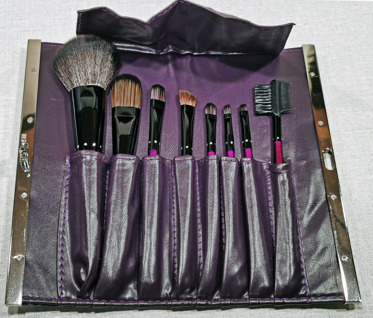 РАСПРОДАЖА!!! Набор кистей для макияжа в кошельке 8 (Фиолетовый) - фото 9 - id-p926647980