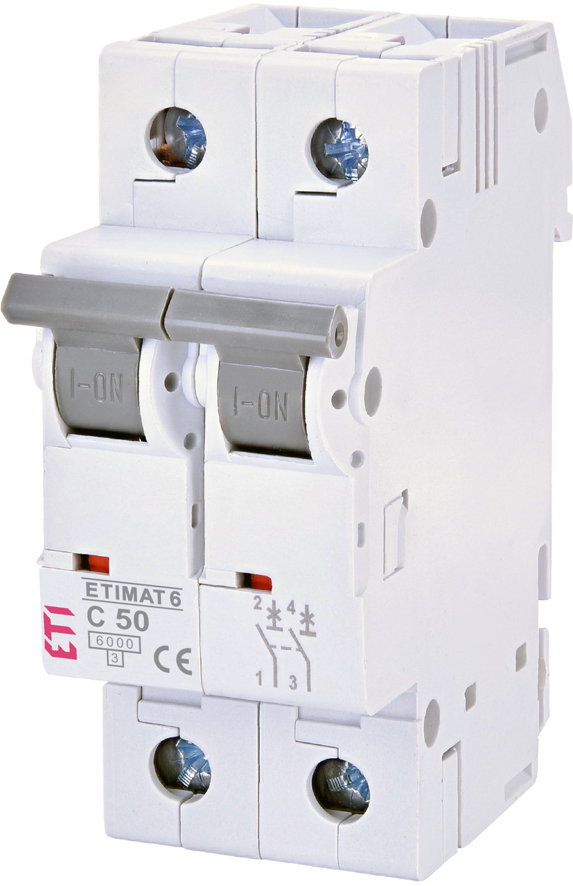 Авт. вимикач ETI ETIMAT 6 2p 50A C 6kA 2143521