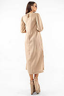 Елегантне лляне плаття міді Gioy (42–52р) в кольорах, фото 5
