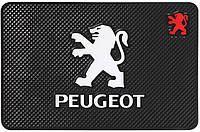 Противоскользящий коврик в машину Peugeot (20х13 см)