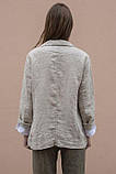 Піджак жіночий із льону кежуал вільного крою, колір на вибір. Розмір 42-74+, колір на вибір, фото 3