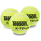 М'яч для великого тенісу Teloon X-Tour T878P3: 3 м'ячі у вакуумному пакованні, фото 2