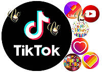 Печать вафельной (рисовой) или сахарной картинки на торт Социальные сети (Тик Ток) TikTok