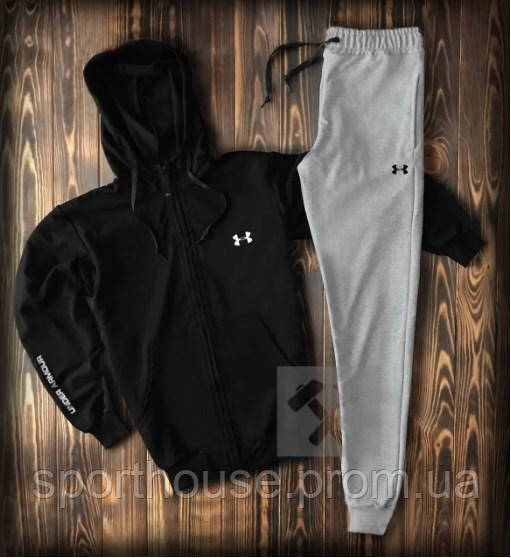 Спортивний костюм Under Armour чорного і сірого кольору (люкс) XS