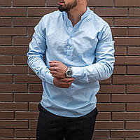 Рубашка мужская льняная Bund x blue