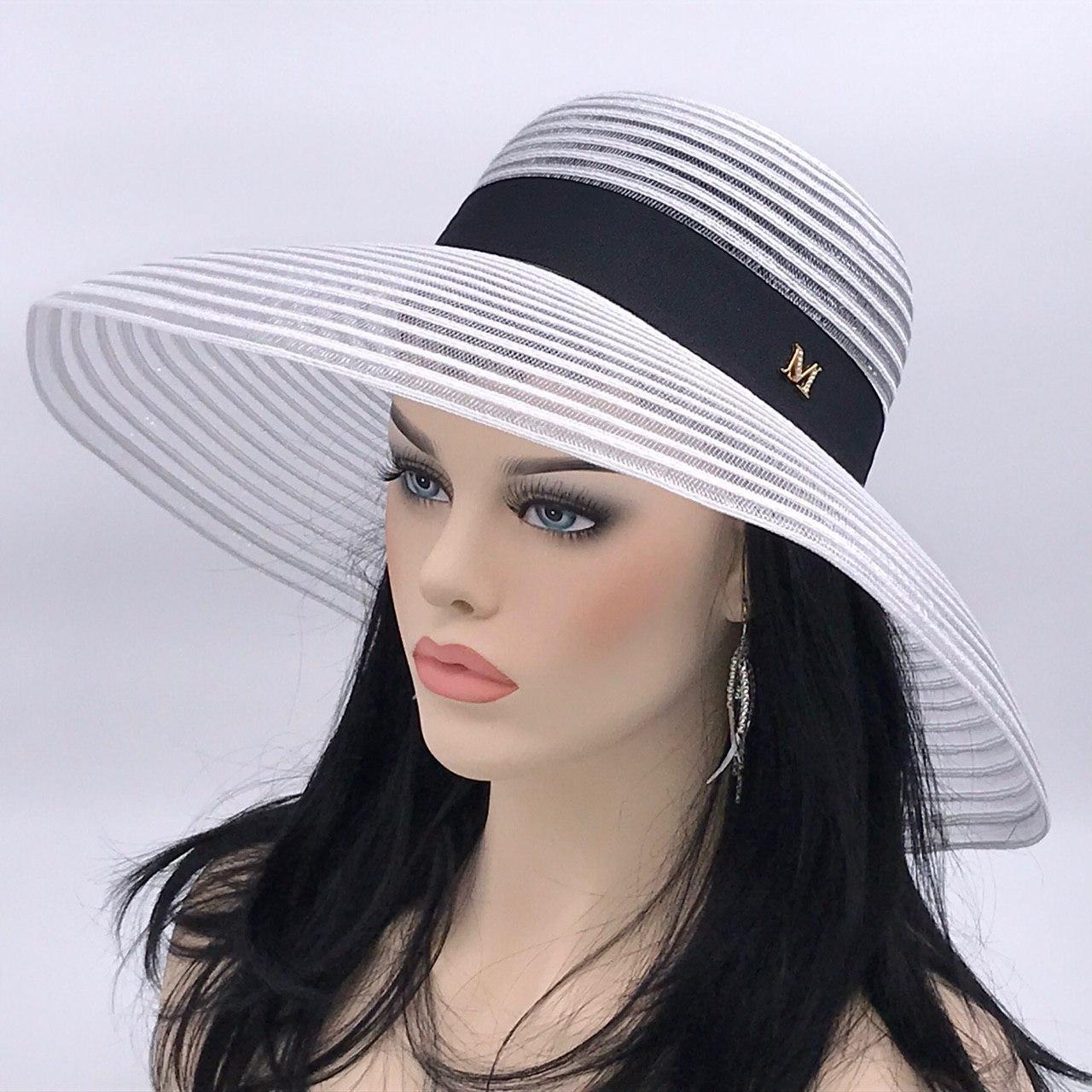 Літній капелюх із великими крисами (білий)