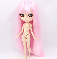 Кукла Блайз Blythe шарнирная Розовые волосы с мишкой