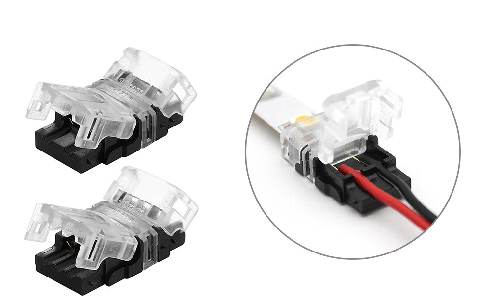 Конектор HIPPO-M 8 мм 2pin-2pin. З'єднання стрічки з дротом без паяння
