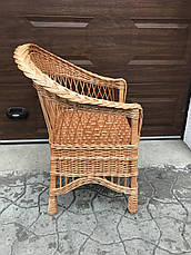 Набір плетених меблів із чотирма кріслами та круглим столом, фото 2