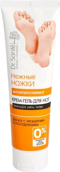 Dr.Sante крем-гель для ног Антиперспирант 90 мл Нежные ножки, цена 31. ...