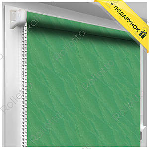 Тканинні ролети відкритого типу "Вода", зелений, ціна за 0,5 м.кв