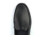 Літні м'які чорні шкіряні мокасини чоловіче взуття великих розмірів Rosso Avangard M4 Black Flotar Perf BS, фото 6
