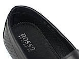 Літні м'які чорні шкіряні мокасини чоловіче взуття великих розмірів Rosso Avangard M4 Black Flotar Perf BS, фото 9