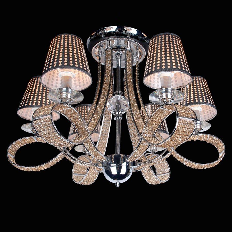 Кремова люстра з металевими абажурами SLAVIA KC017/6