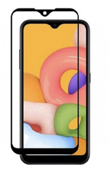 Захисне скло для Samsung Galaxy A01 (2019) Full Glue, колір чорний, фото 1