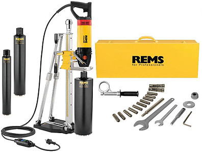 Базовий набір в сталевому ящику установка алмазного буріння REMS Picus SR Сет 62-82-132 Титан, фото 1