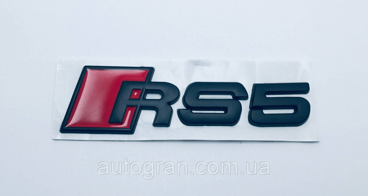 Емблема на кузов Audi RS5 чорна