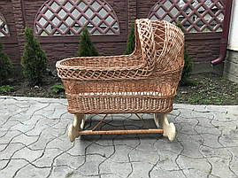 Плетена колиска з лози для дитини., фото 2