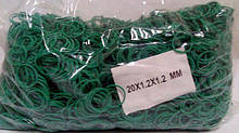 Гумки для купюр №20 ( зелена )*1,5 мм 1 кг "Plast" (1 пач.)