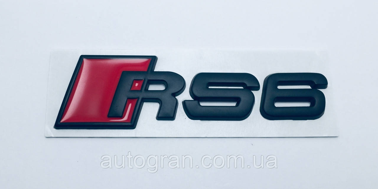 Емблема на кузов Audi RS6 чорна