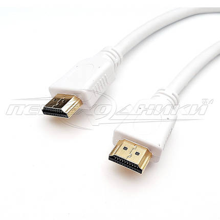 Кабель HDMI v1.4 High Speed, білий (добру якість), 1 м, фото 1