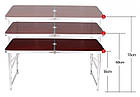 Складаний посилений стіл з 4 стільцями Folding Table для пікніка складаний у валізі, фото 2