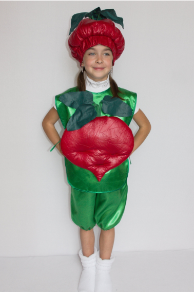 Костюм Буряк дитячий карнавальний з атласу для дітей від 3 до 8 років №1, фото 1