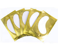 Патчи гидрогелевые безворсовые для наращивания ресниц желтые, 5 уп