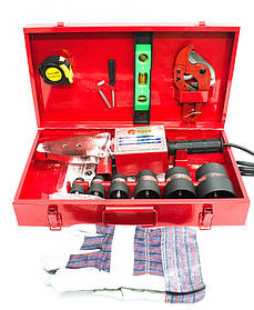 Паяльник для пластикових труб Edon EDP-2000T, 2000 Вт, насадки 20-63 мм, кейс, набір аксесуарів