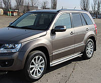 Пороги боковые (подножки-площадка) Suzuki Grand Vitara 2012-2014 (Ø42)