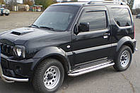 Пороги боковые (подножки-площадка) Suzuki Jimny 1998+ (Ø42)