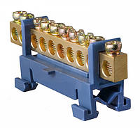 Шина нульова з ізолятором на Din-рейку ВС-510 6х9 10отв.