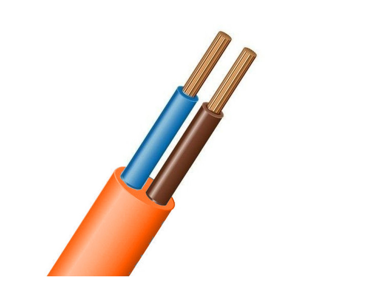 Провід ПВС 2*1,5 повноцінне перетин "ДКЗ" Гост 100% мідь