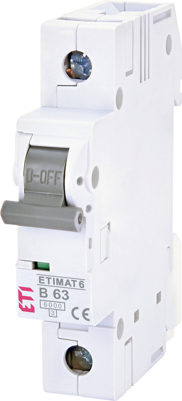 Авт. вімкач ETI ETIMAT 6 1p 63A B 6kA 2111522
