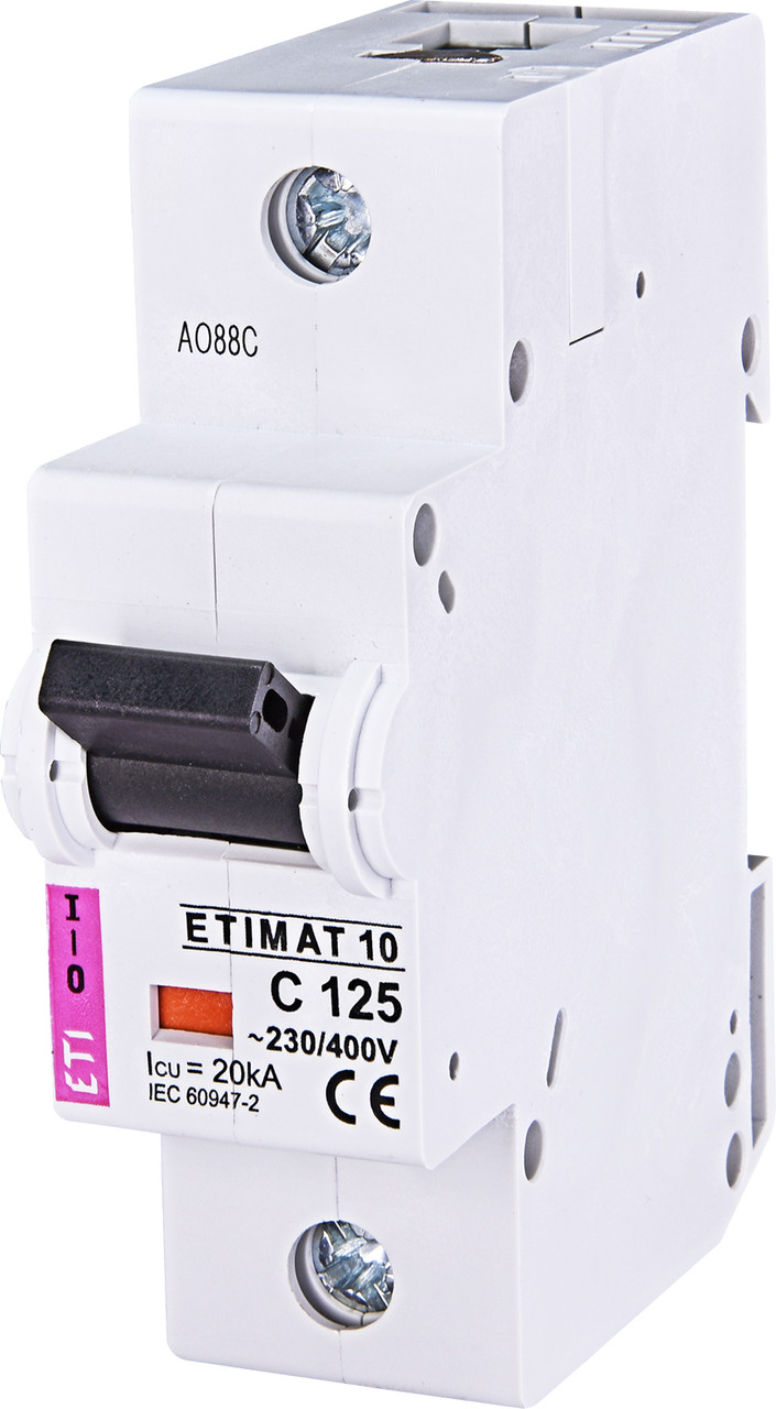 Авт. вимикач ETI ETIMAT 10 1p 125A C 10kA 2131733