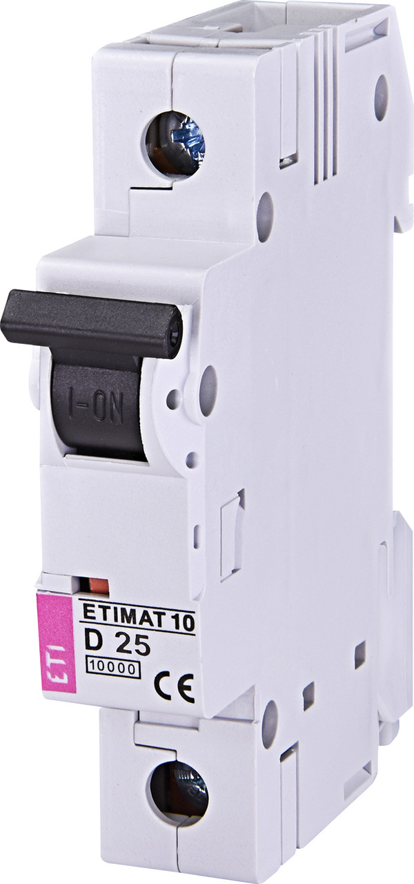 Авт. вимикач ETI ETIMAT 10 1p 25A D 10kA 2151718, фото 1